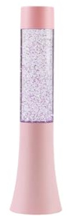 I-TOTAL - Kleine LED-Lavalampe mit Glitzereffekt mit Farbwechsel, Lavalampe bunt (Pastellrosa) - 33,5 cm
