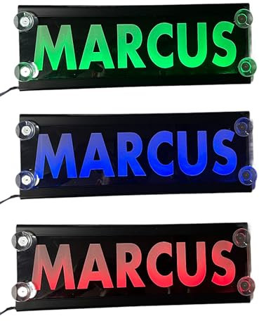 LED Namensschild – Hochwertige LEDs – LKW Namensschilder – Namensschild LKW – LED Schild Name – LKW Zubehör Innenraum – LKW Innenbeleuchtung – RGB Beleuchtung, blendet nicht den Fahrer