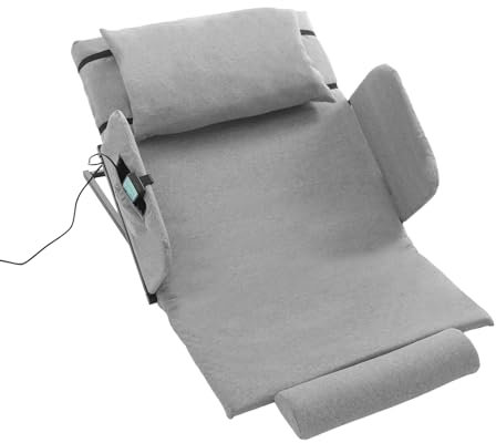 Kaichenyt 120x73cm Elektrisch Pflegebett, Verstellbares Bett mit Festen Handläufen Netzkabel Länge 2,5m für Patienten Grau