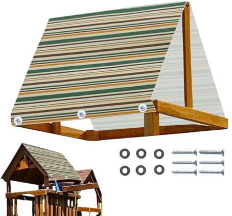 TARP-Ersatz, Ersatz für das Sonnendach, Swing Set Tarp – UV-Schutzbeleuchtung mit einfacher Anleitung, Zubehör für Pavillons und Pergola für Sandkasten,