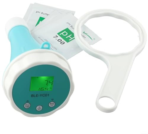 UTTASU Pro Wasserqualitätstester, 6-in-1, Bluetooth, PH ORP, Temperaturmessgerät mit Smart-App, für Schwimmbäder, Aquarien und Hydrokultursysteme