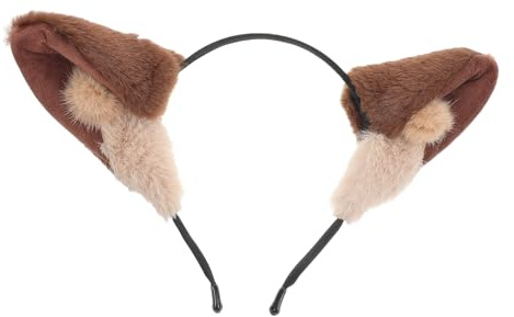 TOPPERFUN Wolfs Haarreif Plüsch Haarschmuck Damen Für Party Cosplay Halloween Wolfsohren Haarband Bequem Für Make up Und Fotoaccessoire