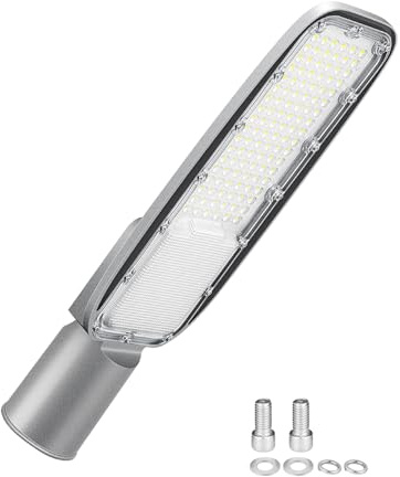 SKYWORLD LED Straßenleuchte für Außenbereich, 100W 7212LM Parkplatzleuchte | Led Strassenlampe IP66 Wasserdicht Außenleuchten für Schulstraße Parkplatz Platz Hof Platz Garage Garten, 4000K Warmweiß