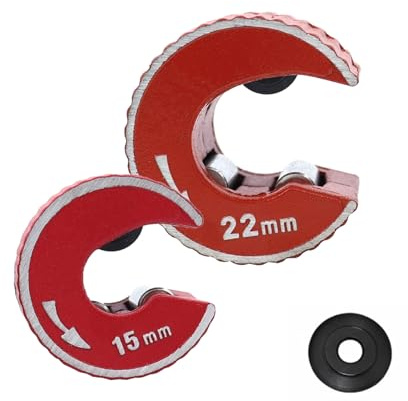 Pipe Cutter Set 15mm and 22mm for Plumbing and Heating Pipes