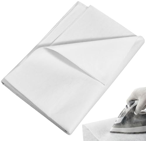 JJUNW 100 cm Wide 2 Meters White Interfacing for Sewing Iron On Interfacing Medium Weight Fusible Interfacing for Sewing, Quilting, Crafting and Dress Making