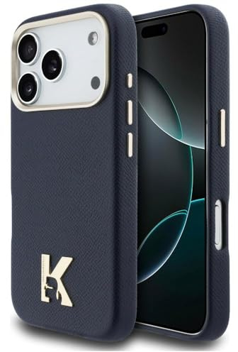 CG MOBILE Karl Lagerfeld Karl Kopf-Logo kompatibel mit MagSafe Hülle für iPhone 17 Pro (Blau)