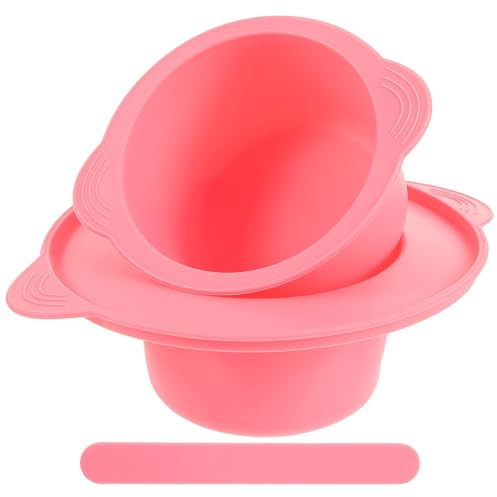 OATIPHO Silikon Wachsschmelzbehälter 400ml Faltbare Schmelzschale für Selbstgemacht Anwendungen Rosa Hitzebeständig und Leicht zu Reinigen als Masken Mischschüssel Wiederverwendbar