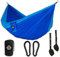 Monkey Swing Hängematte Ultraleicht inkl. Karabiner & Schwerlastgurten (bis 300  kg belastbar, 275 x 140 cm) – ideal für Camping, Outdoor, Trekking & als Reisehängematte (Blau)