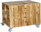 2er Obstkistentisch Johanna mit Rollen Maße 62 x 50 x 48cm Couchtisch Abstelltisch Couch Tisch Weinkiste Holzkiste Regal Obstkiste Regaltisch Wohnzimmertisch (Geflammt mit Einlage)