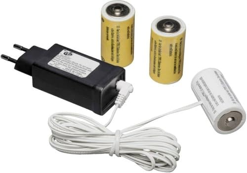 Konstsmide Christmas Lights Battery Eliminator/Power Adapter Products 3 x C 1.5V Batteries 4.5V/White Cable 3m, 5173-000
