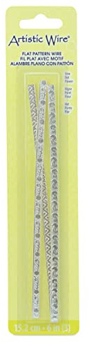 Artistic Wire VineDotF Draht, flach, 15,2 cm, silberfarben