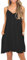 MISFAY Schwarzes Sommerkleid Damen Spaghetti Trägerkleid Lässiges Minikleid mit Taschen M
