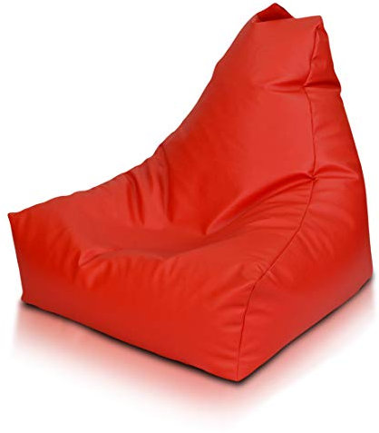 Ecopuf Keiko S Sitzsack - Outdoor und Indoor Beanbag aus Kunstleder mit Anti-Verlust Reißverschluss - 75x70 cm