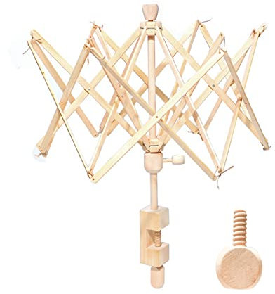 Garn Swift – 24 Regenschirm Holz Garn Ball Winder, mittel Regenschirm Swift Garn Winder, 1 Stück Swift Garn Winde Garnknäuel Wickler
