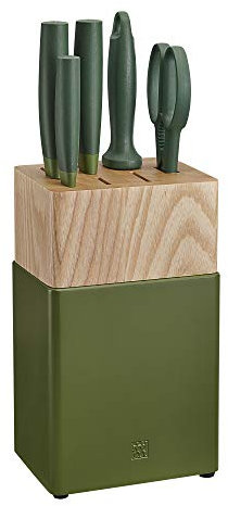 ZWILLING Now S - Juego de 6 bloques de cuchillos, color verde lima
