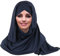 YOFASEN Slouchy Muslimischer Hut - Frauen Islamische Schals Schönes Hijab Beanie Mützen Schal Kopftuch, Navy blau, One size