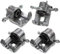 Frankberg 4x Brake Caliper Disc Brake Front Rear Left Right Compatible with Tucson JM Tucson Box/SUV Sportage JE KM Sportage Van KM Replace# 582102E000