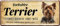 WOGEKA ART Retro Blechschild - Yorkshire Terrier Steckbrief Hund Dog - witziger Spruch als Geschenk-Idee zum Geburtstag Weihnachten Dekoration 28x12 cm Vintage-Design Metall 1622