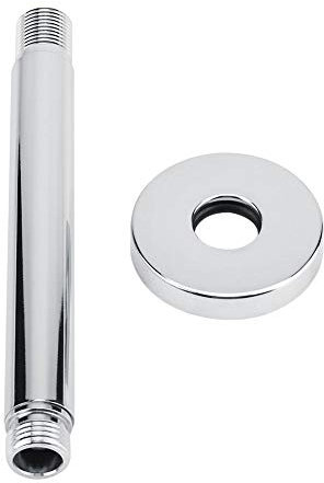 Shower Arm Extension, Household Stainless Steel Round Top Shower Arm Pipe Wall Mount for Bathroom Ceiling Shower Head with High Polished Chrome Finish (15cm)