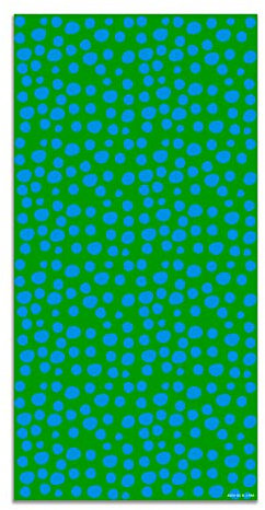 Panorama Agatha Ruiz de la Prada Vinylteppich Küche Lounge - Verschiedene Größen - (Grundlegende Drucke Blaue und Grüne Kreise 80x250cm)