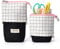 TOYESS Stand Pencil Holder,Telescopic Cartoon Cute Cat Pencil Case Cosmetic Durable Canvas Stationery Makeup Bag for Boys Girls Students and Office Supplies, White Grid