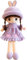 Uposao Kuschelpuppe Weiche Stoffpuppe, 50CM Mädchen Plüschpuppe Gefüllte Puppen mit Kleidung Haaren Niedliches Märchen Prinzessin Stofftier Fee Spielzeug Weihnachten Geschenk Für Baby Kinder,Lila