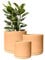 Olly & Rose Roma - Set di 3 vasi da giardino in terracotta, per interni ed esterni, in ceramica, rotondi, con piattini