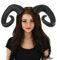 Mobestech Devil Horns Devil Horns Halloween Bull Horn Headband Devil Horns Headband Black Cow Horn Hairband Goat Horns Headpiece for Party Decor Cosplay Costume Use Ram Horns Ram Horns