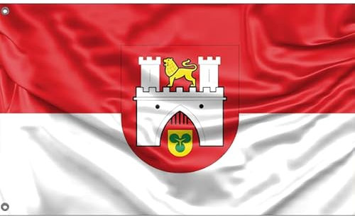 Flagge der Stadt Hannover, Niedersachsen | Einzigartiger Designdruck | Made in EU (90x150 cm)