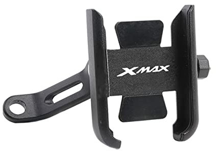 Per Yamaha X-MAX XMAX 300 400 Supporto Per Telefono Supporto Per Smartphone Per Moto Supporto Per Cellulare In Alluminio CNC (Colore : Mirror type Black)