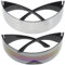 BESPORTBLE Sonnenbrillen Futuristische -Around-Brille 2 Stück Zyklop- -Sonnenbrille 80Er-Jahre-Party-Cosplay-Spiegelbrille für Damen Und Herren Verspiegelte Sonnenbrille