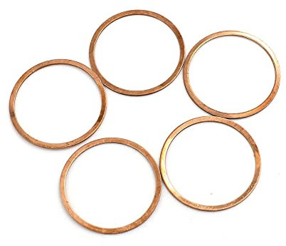 A ABSOPRO Cobre Arandelas 40mm Interior Diámetro Sello Junta Anillos Montaje (Juego de 5)