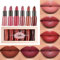 RoseFlower Matte Lipsticks Set 6 Colors Nude Lipstick Velvet Tattoo Red Long Lasting Waterproof Lip Tint Makeup Kit Professional Gift for Women, 1.0 count