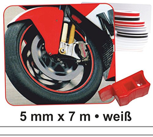 Zierstreifen Wheel-Stripes für Motorradfelgen weiß 5 mm ~~~~~ schneller Versand innerhalb 24 Stunden ~~~~~