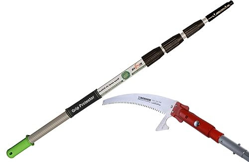 Axis Line | SET 8m Teleskopsäge mit Astsäge und Teleskopstange als Teleskop Baumsäge | mit profi Teleskopstange | Bäume und Äste sägen mit Teleskopsäge | Baumsäge