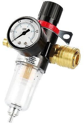 Kyaoayo AFR2000 Druckluft Wasserabscheider 1/4 Zoll, Druckluft Wartungseinheit, Druckregler Kompressor 1/4 Zoll, Druckluft Wasserabscheider, für Druckluft Kompressor Filter und Luftwerkzeuge.