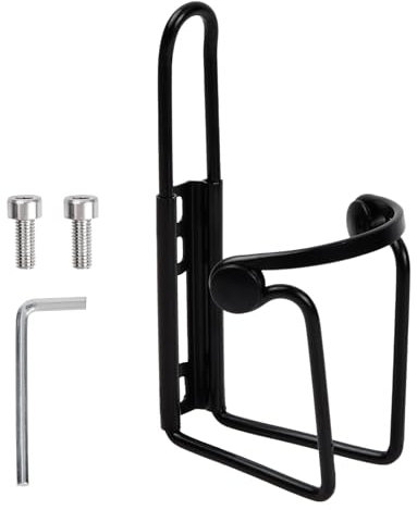 Chstarina Flaschenhalter Fahrrad aus Aluminium, Leicht GeträNkehalter Fahrrad, Wasserflaschenhalter Flasche Halter Rack mit Schrauben Inbusschlüssel, für Rennrad Mountain Road Bike(Schwarz)