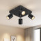 Schiele Deckenstrahler 4 Flammig Schwarz, GU10 Deckenlampe Strahler Schwenkbar 350°, Modern Spotleuchte Wandspot, Drehbar Deckenspots für Küche, Schlafzimme