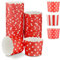 Frau WunderVoll® 25 Muffin Backformen rot, weiße Sterne, Durchmesser 6,1 cm/Muffins Muffinbackform Muffinform Form Backförmchen Cupcake Formen Förmchen Papier Cupcakeformen