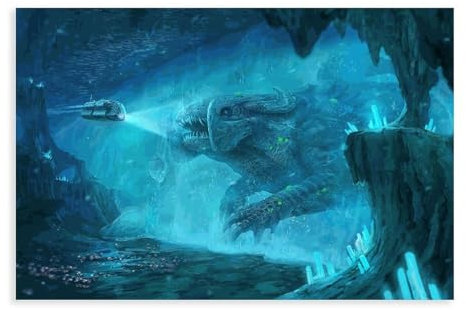 Subnautica Poster auf Leinwand, Schlafzimmer, Dekoration, Sport, Landschaft, Büro, Raumdekoration, Geschenk, ungerahmt, 20 x 30 cm