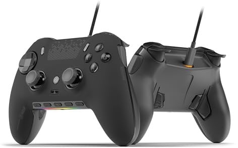 SCUF ENVISION Kabelgebundener PC-Nur-Gaming-Controller - Fünf Abnehmbare G-Tasten - Abnehmbare Back-Paddles - iCUE-Kompatibel - Schwarz