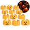 com-four® 12x LED Teelichter Halloween - flackernde Teelichter in Kürbisform - batteriebetriebene LED-Kerzen - Stimmungsbeleuchtung für Kürbisse (Set orange Kürbislichter - 12 Stück)