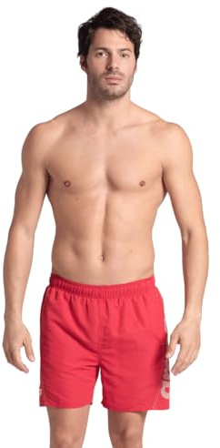 ARENA Men's Fundamentals Logo R Beach Boxer Red-White
