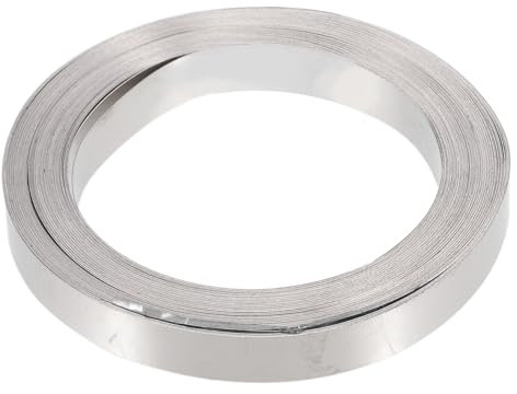 A ABSOPRO Car Nickel Plated Strip Tape Plate 0.2x8mm 32.8ft Nickel Strips for 18650 Battery Lithium Battery Pack Welding Silver Tone