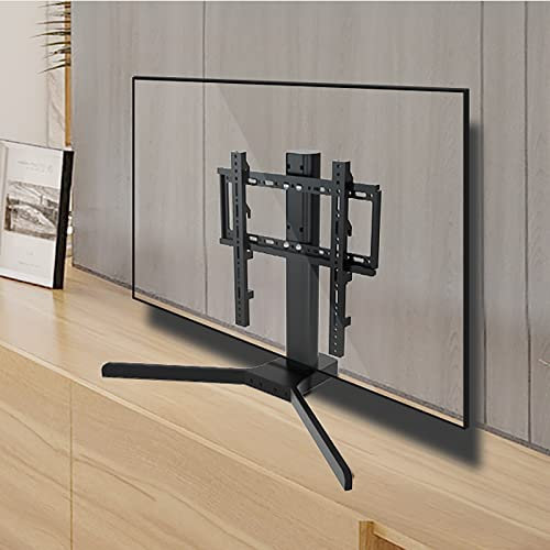 Tisch-TV-Ständer, 4 höhenverstellbare Tisch-TV-Basis mit Anti-Drop-Design, TV-Basisständer für 32-55 Zoll Flache LCD-Fernseher