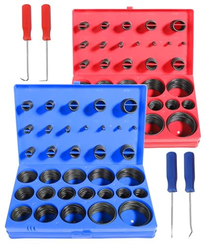 bylikeho 826-teiliges O-Ring-Sortiment, Nitrilkautschuk-O-Ring-Set mit 4 Plektren und Haken, Autozubehör, universelles SAE- und metrisches O-Ring-Set in 32 Größen, O-Ringe, Dichtungsset für