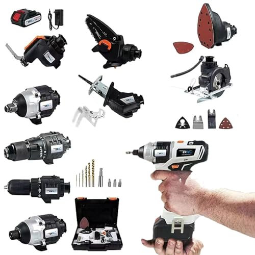 SACLMD Tool Combo Kit,Brushless Power Tool Combo Kit,Power Tool Combo Kit,Brushless Cordless Combo Kit,Cordless Drill Driver Reciprocating Saw,TwoBatteries