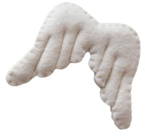 FUNOMOCYA Bastelzubehör Handdekor hängende weihnachtsdekorationen Weihnachtsbaumspitze Filz zum Basteln Handwerk Ornament Christbaumschmuck gefühlte Flügel Handbuch schmücken Briefmarke Weiß