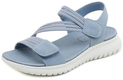 Meik Mangni Sandales Sport Femme Mode Sandales de Randonnée été Bout Ouvert Sandales Confortables Chaussures de Plage Bleu B 40 EU