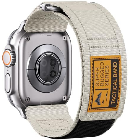 Kompatibel mit Apple Watch Ultra 2/Ultra Armband 49mm 45mm 44mm 42mm 46mm, Nylon Sport Ersatzarmband für Apple Watch Ultra 2/Ultra, für iWatch Series 9/8/7/SE/6/5/4/3/2/1/10 46mm